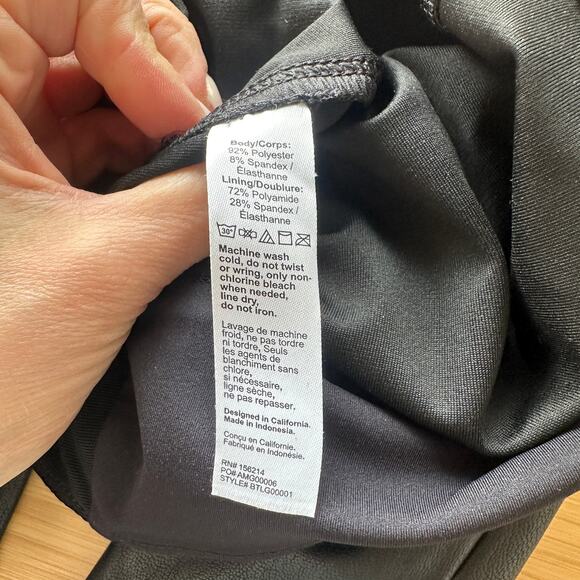 Honeylove Women's Black Just Like Leather Ankle Slit Legging, Size XS, EUC - Picture 9 of 9